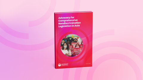 red cover over pink background